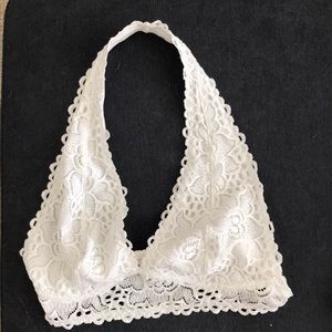 Forever 21 White Lace Bralette size Small